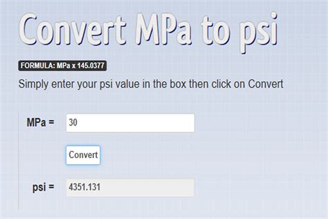 psi to mpa conversion factor.